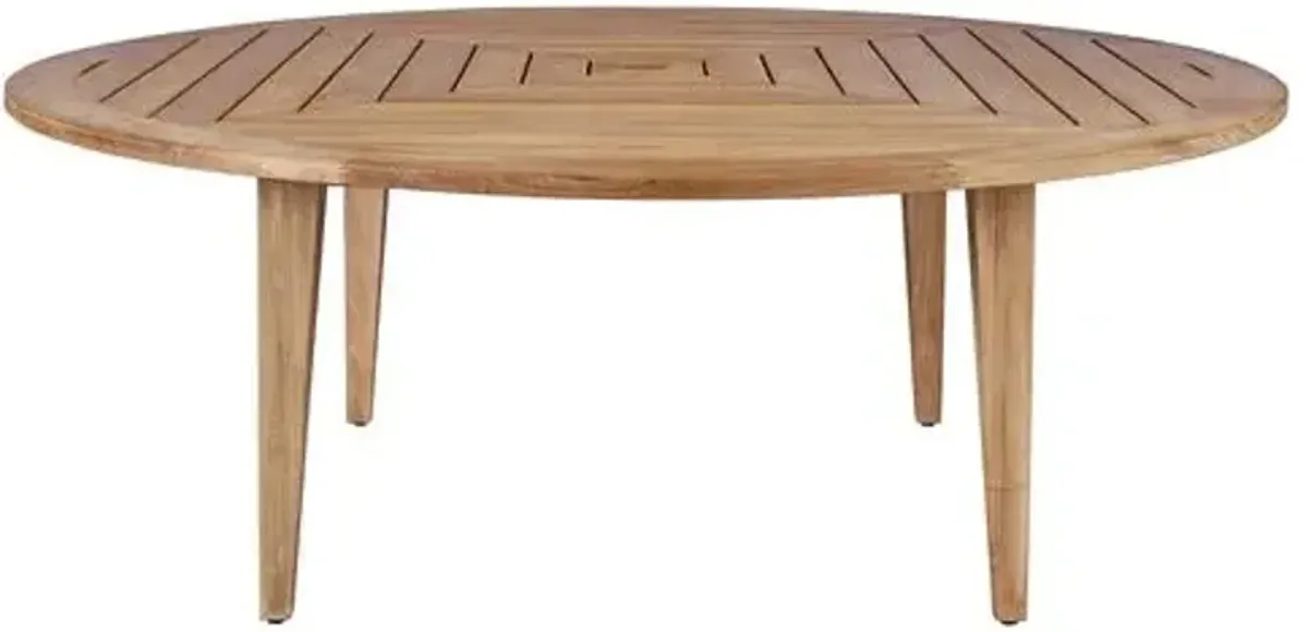 Coastal Living Emerson Outdoor Round Dining Table - Natural Teak