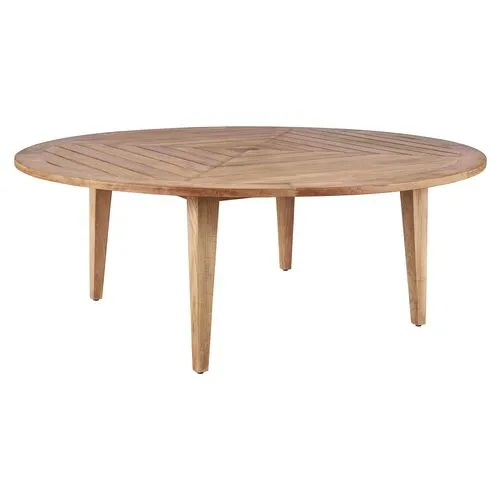 Coastal Living Emerson Outdoor Round Dining Table - Natural Teak