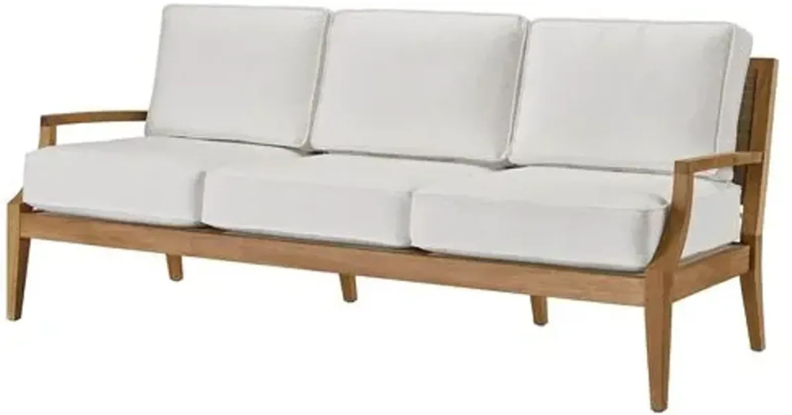 Coastal Living Emerson Outdoor Sofa - Natural Teak/White