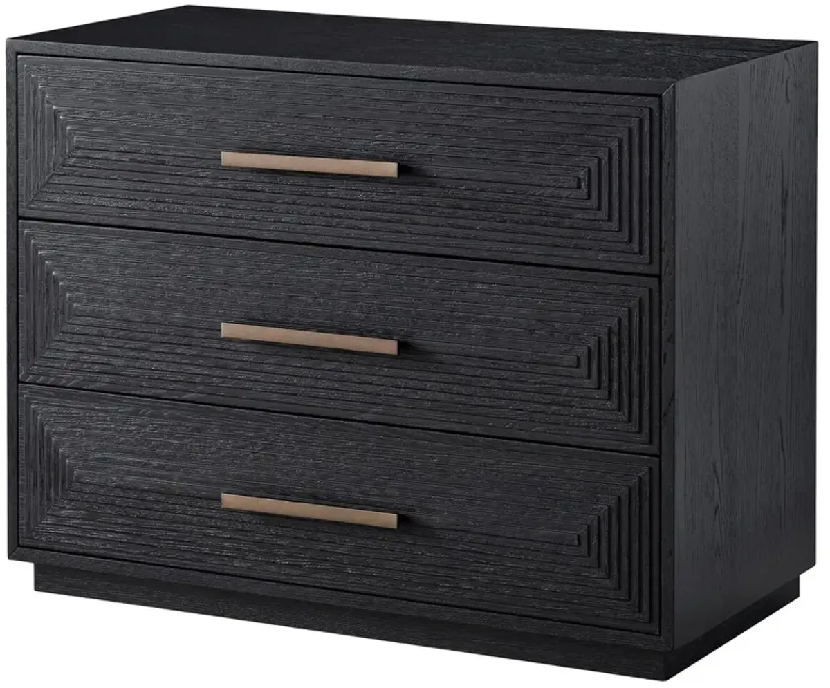 Makena 3-Drawer Chest, Black