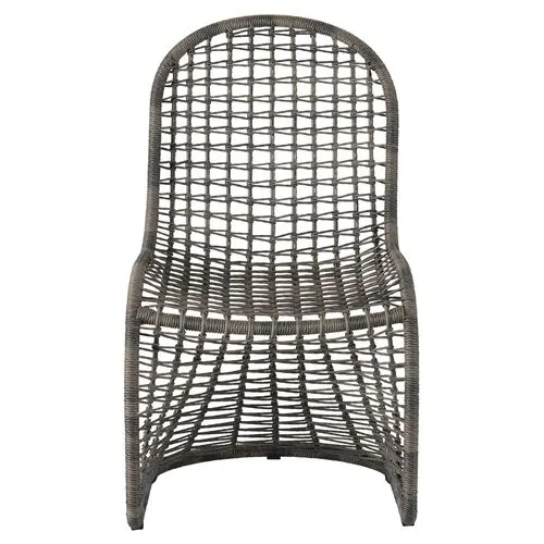 Coastal Living Malakai Outdoor Dining Chair - Charcoal - Gray