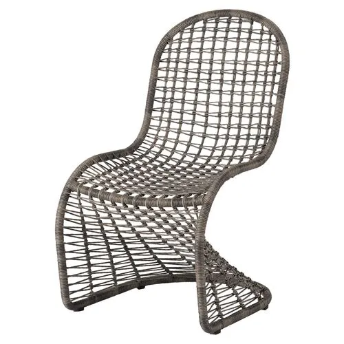 Coastal Living Malakai Outdoor Dining Chair - Charcoal - Gray