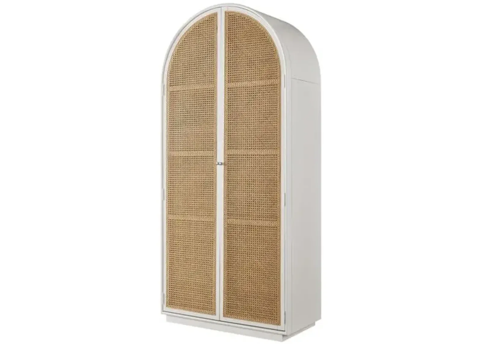 Avani Arched Cabinet - Natural Cane/White