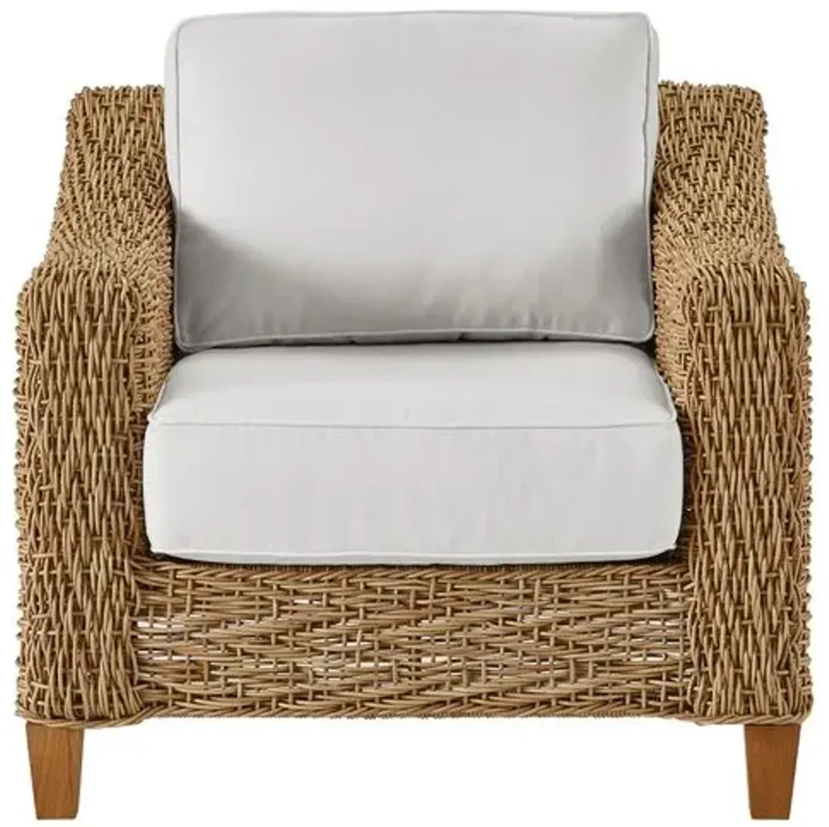 Coastal Living Keoni Outdoor Lounge Chair - Natural/White - Beige