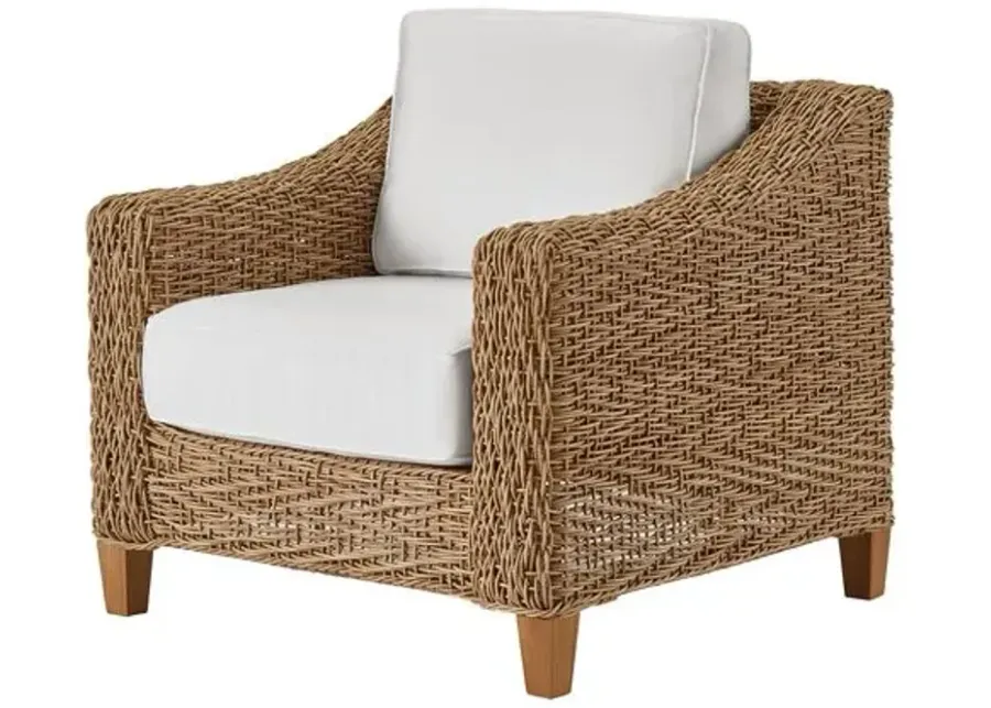 Coastal Living Keoni Outdoor Lounge Chair - Natural/White - Beige