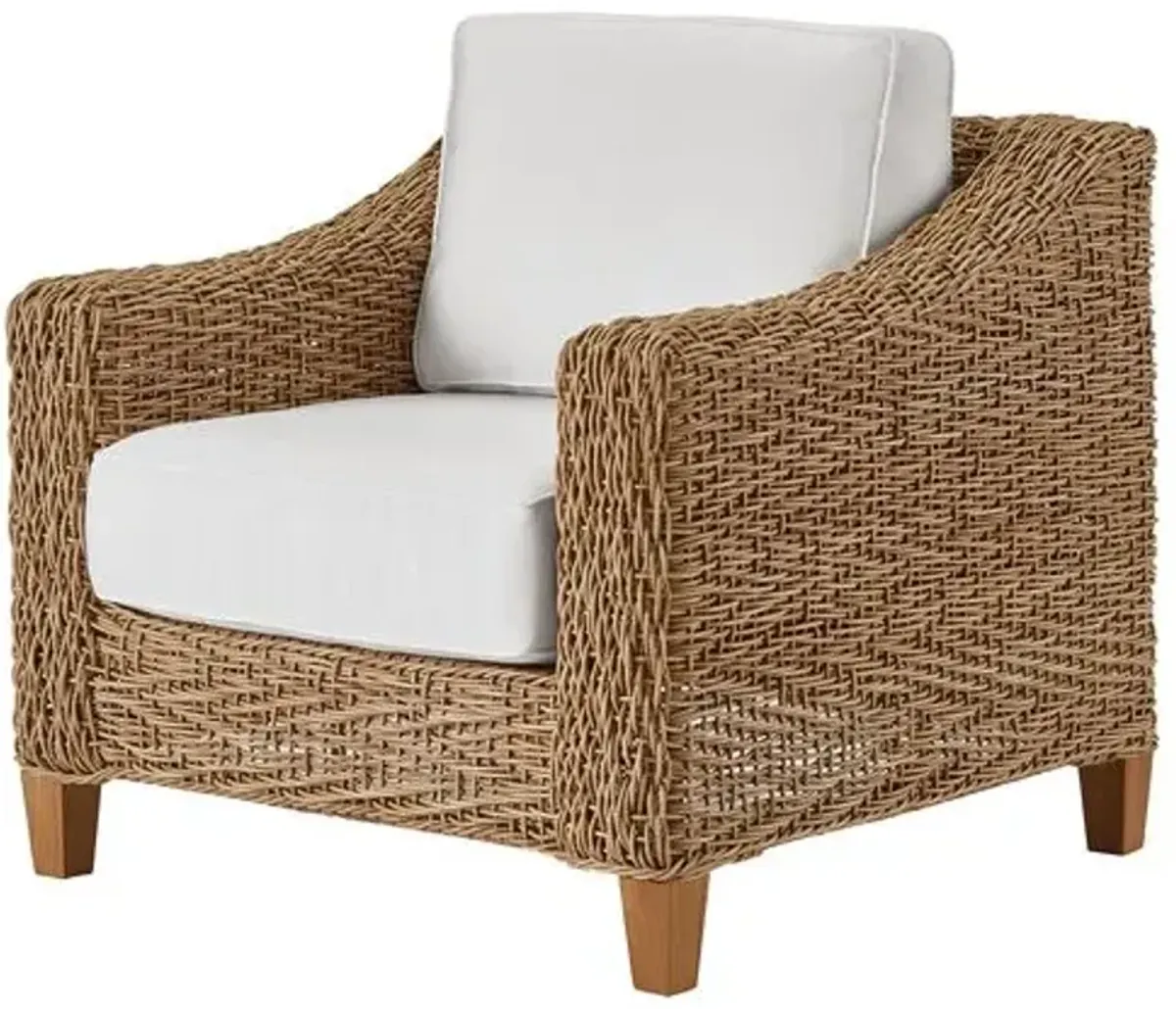 Coastal Living Keoni Outdoor Lounge Chair - Natural/White - Beige