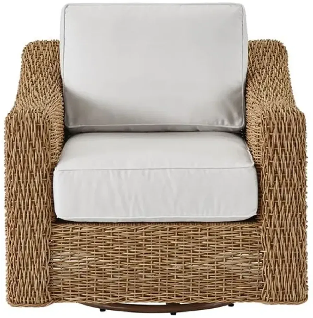 Coastal Living Keoni Outdoor Swivel Chair - Natural/White