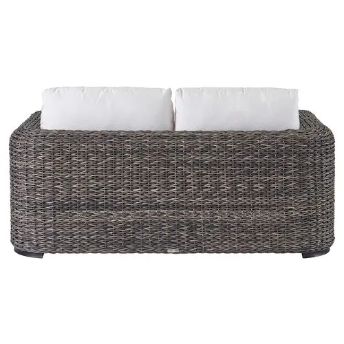 Coastal Living Kazemi Outdoor Wicker Loveseat - Brown/White