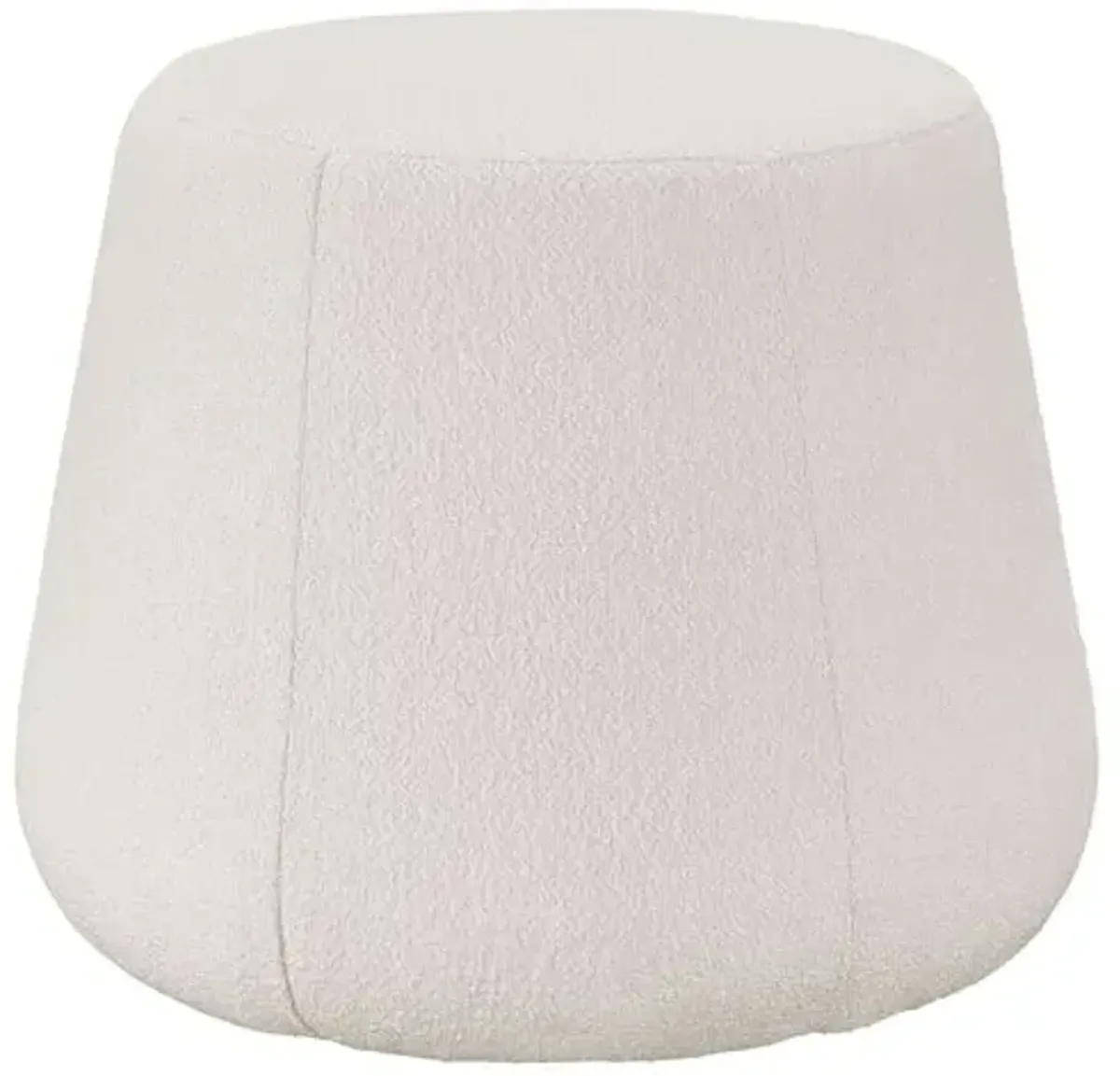 Avani Ottoman - Ivory Boucle - White