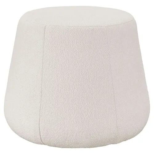 Avani Ottoman - Ivory Boucle - White