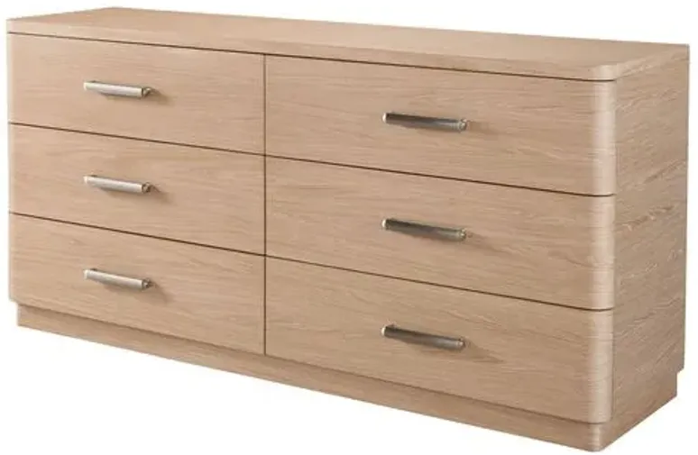 Avani 6-Drawer Dresser - Natural Oak - Brown