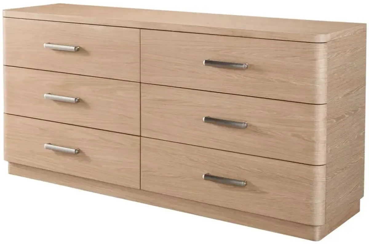 Avani 6-Drawer Dresser, Natural Oak