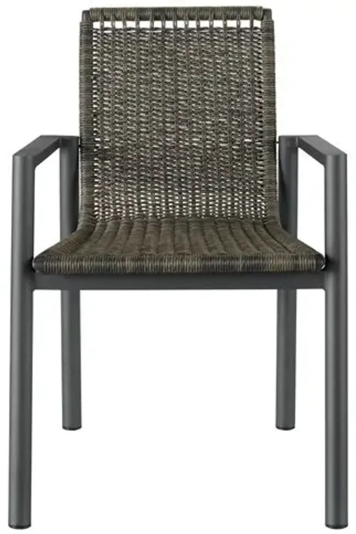 Coastal Living Peta Outdoor Dining Chair - Carbon/Brown - Gray