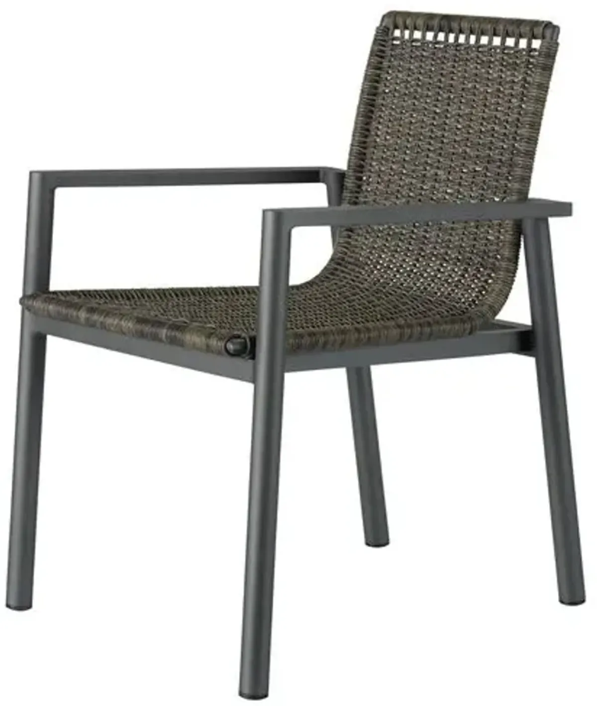 Coastal Living Peta Outdoor Dining Chair - Carbon/Brown - Gray