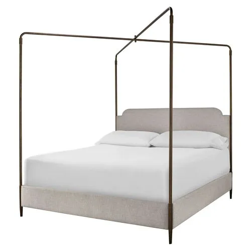 Thando Canopy Bed - Gray/Bronze