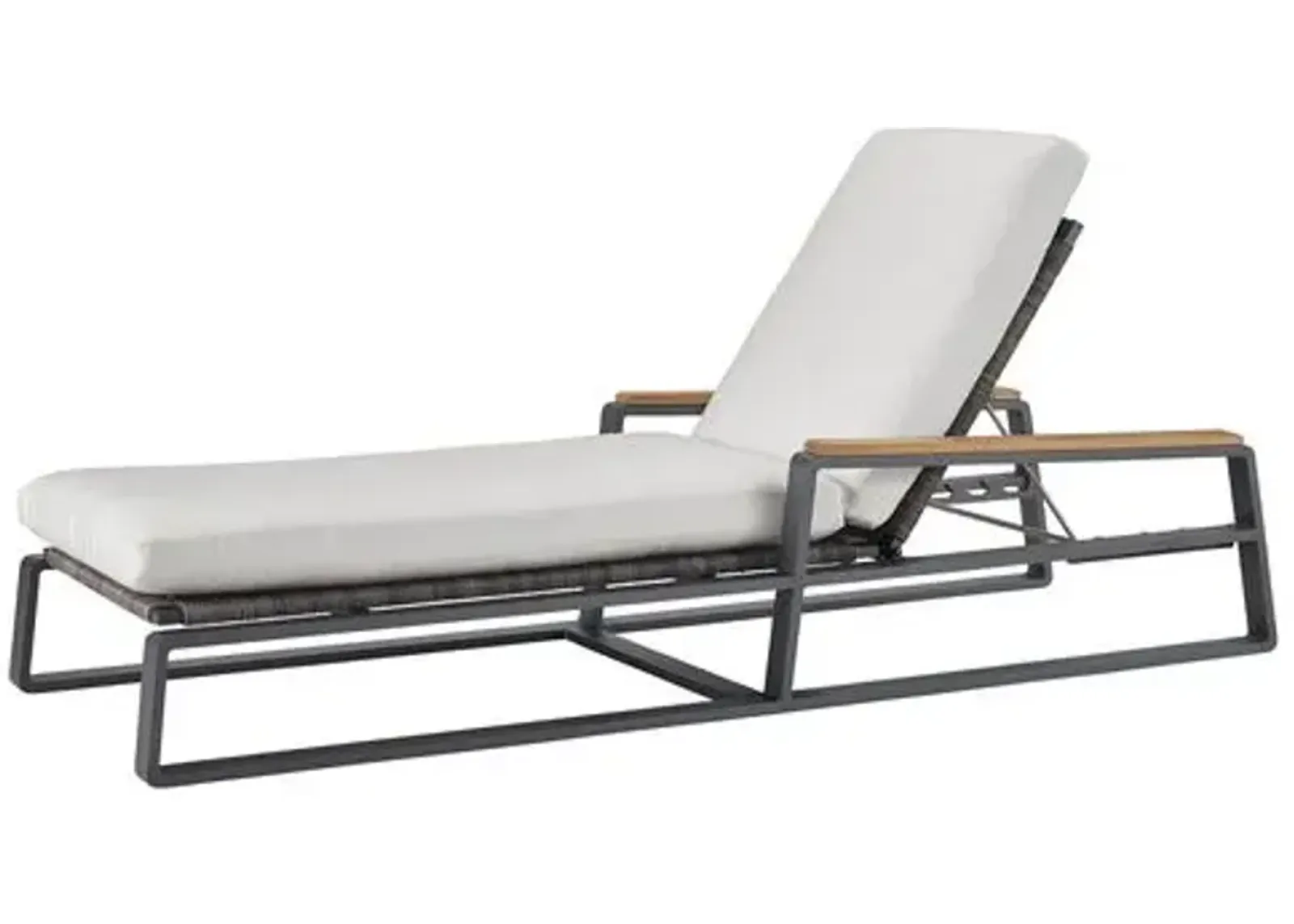 Coastal Living Cassian Outdoor Chaise Lounge - Black/White - Comfortable, Sturdy, Stylish