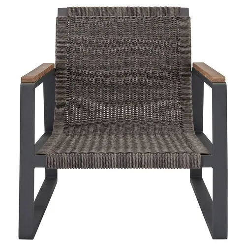 Coastal Living Cassian Outdoor Lounge Chair - Black/White