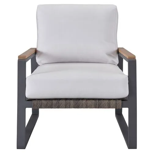 Coastal Living Cassian Outdoor Lounge Chair - Black/White