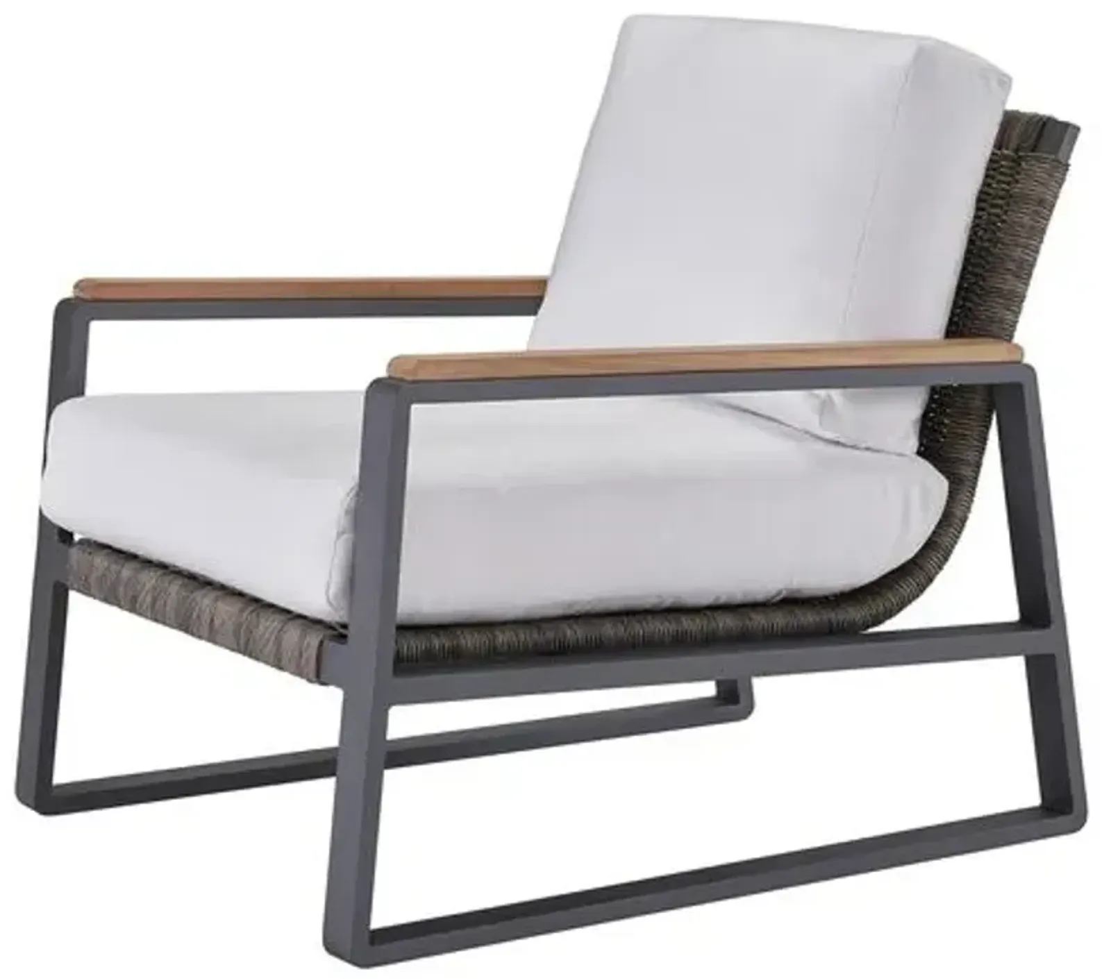 Coastal Living Cassian Outdoor Lounge Chair - Black/White