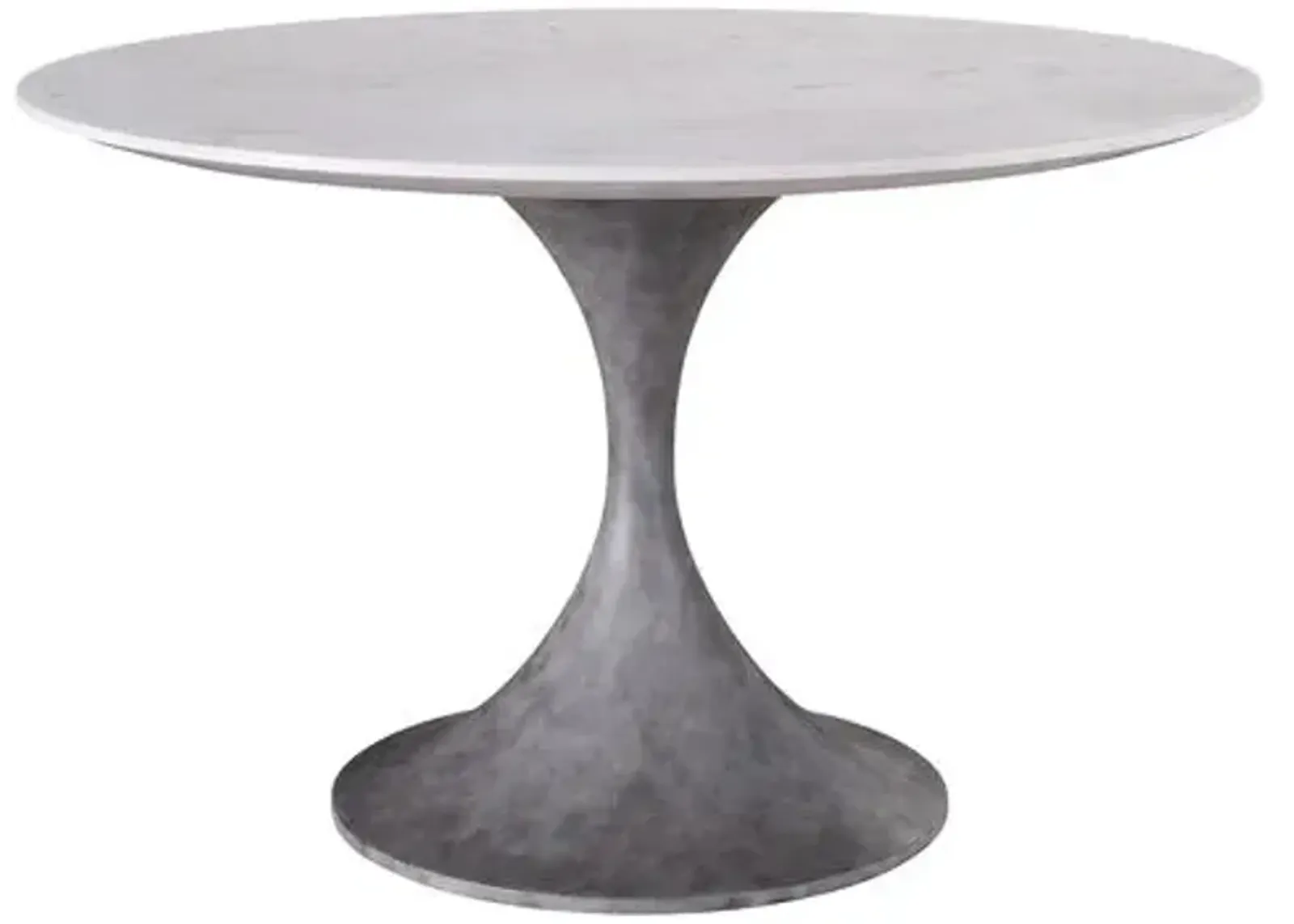 Coastal Living Thaddeus Outdoor Concrete Dining Table - Gray/White