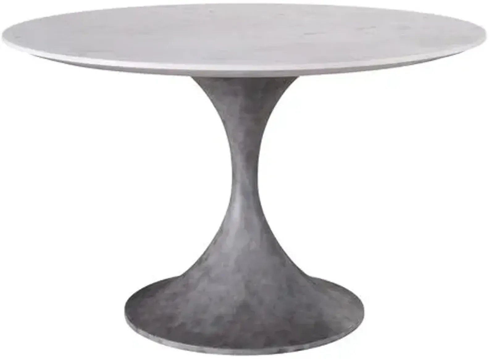 Coastal Living Thaddeus Outdoor Concrete Dining Table - Gray/White