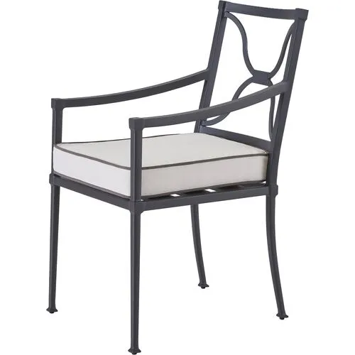 Coastal Living Izaiah Outdoor Dining Chair - Black/White