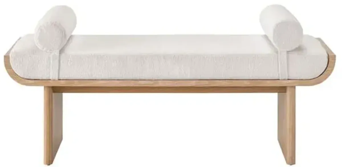 Avani Bench - Natural/Plush White - Beige