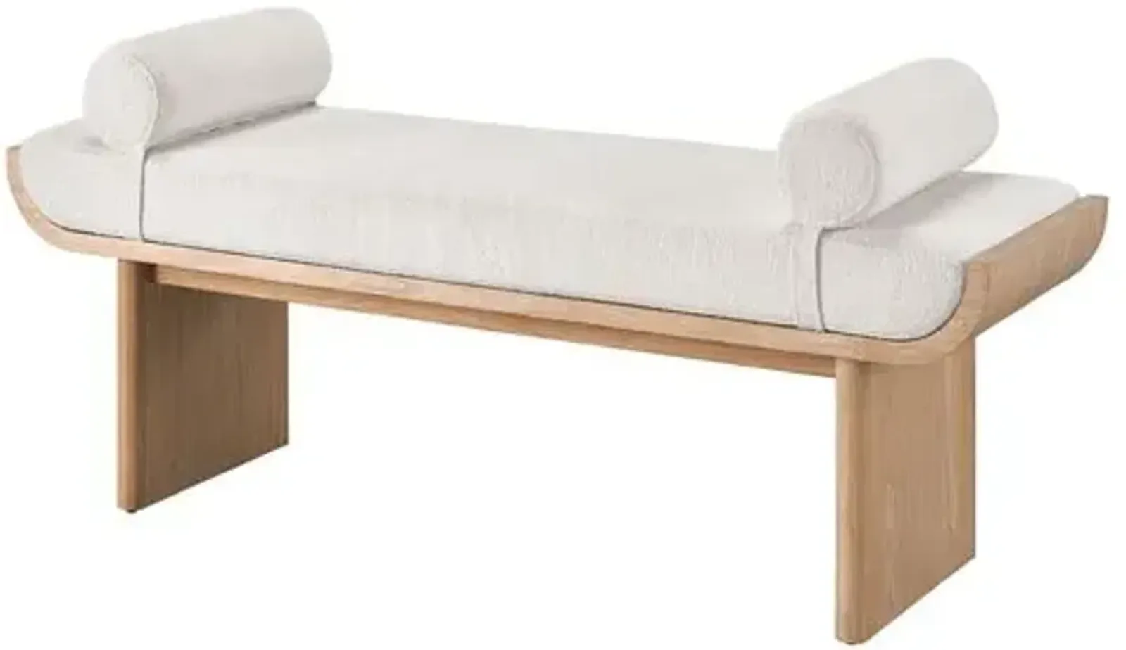 Avani Bench - Natural/Plush White - Beige