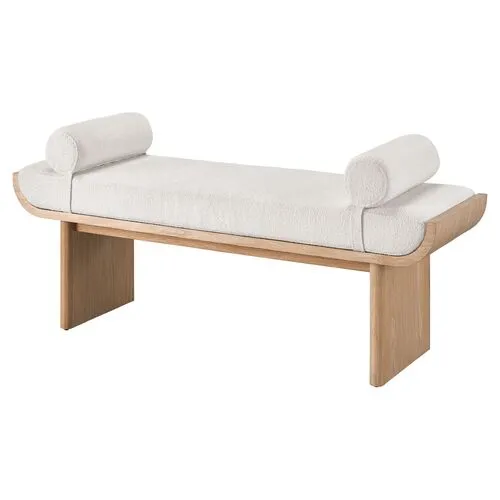 Avani Bench - Natural/Plush White - Beige