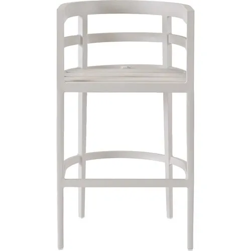 Coastal Living Keegan Outdoor Bar Chair - White/Gray