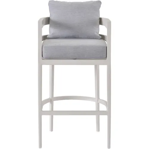 Coastal Living Keegan Outdoor Bar Chair - White/Gray