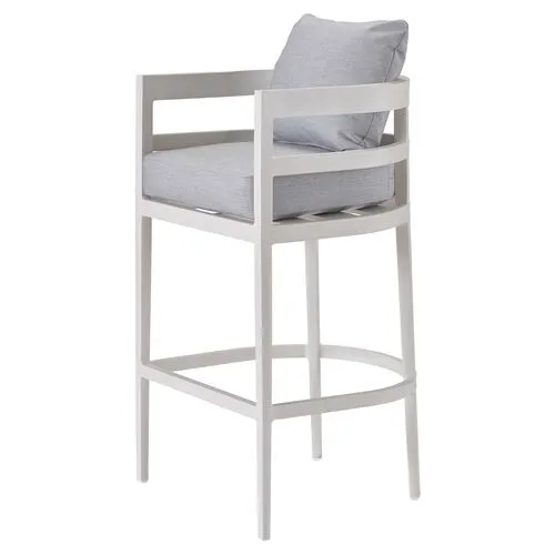 Coastal Living Keegan Outdoor Bar Chair - White/Gray