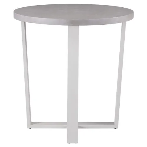 Coastal Living Keegan Outdoor Concrete Bar Table - White/Gray