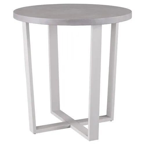 Coastal Living Keegan Outdoor Concrete Bar Table - White/Gray