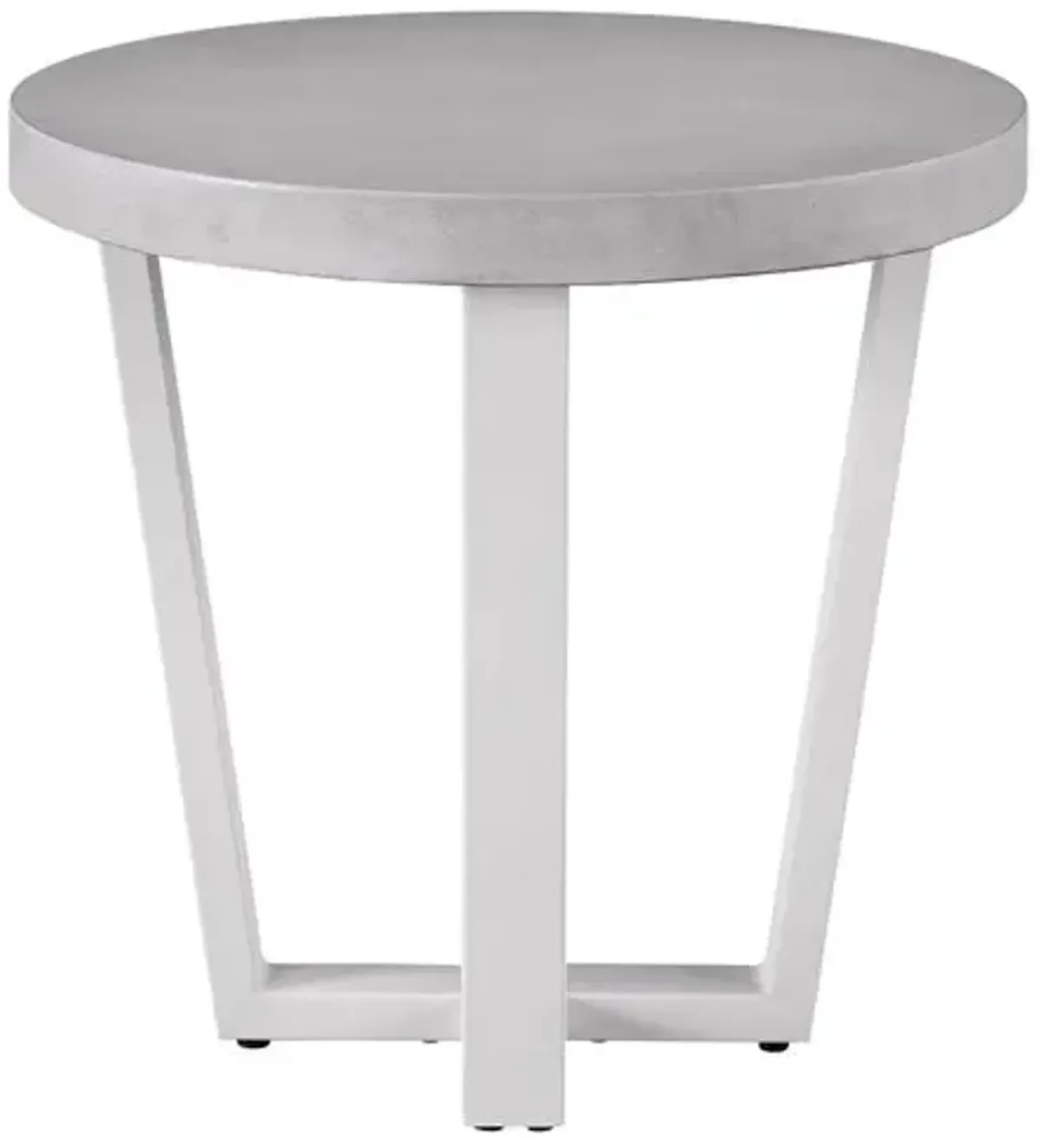 Coastal Living Keegan Outdoor Concrete End Table - White/Gray