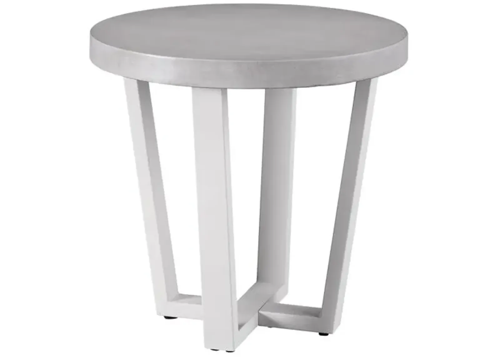 Coastal Living Keegan Outdoor Concrete End Table - White/Gray