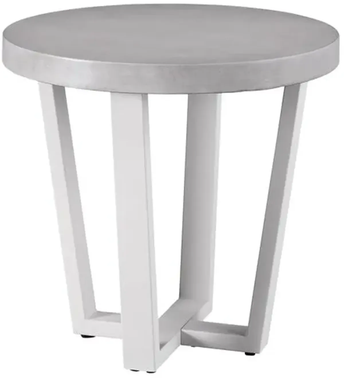 Coastal Living Keegan Outdoor Concrete End Table - White/Gray