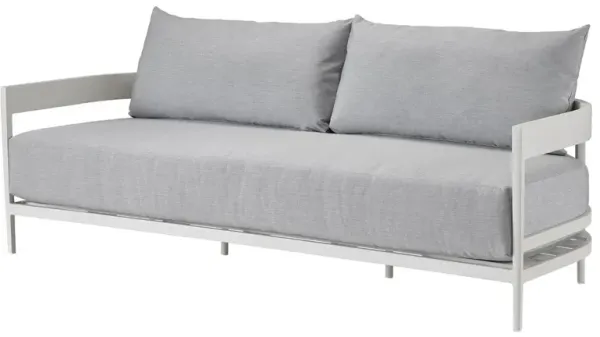 Coastal Living Keegan Outdoor Sofa, White/Gray
