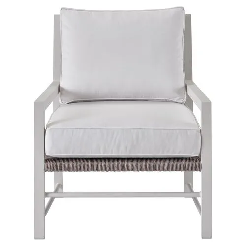 Coastal Living Cosette Outdoor Lounge Chair - White/Gray