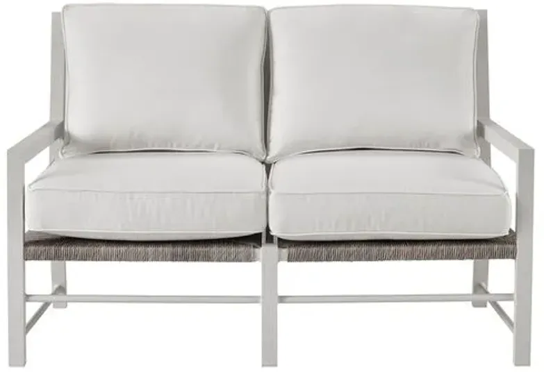 Coastal Living Cosette Outdoor Loveseat - White/Gray