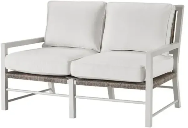 Coastal Living Cosette Outdoor Loveseat - White/Gray