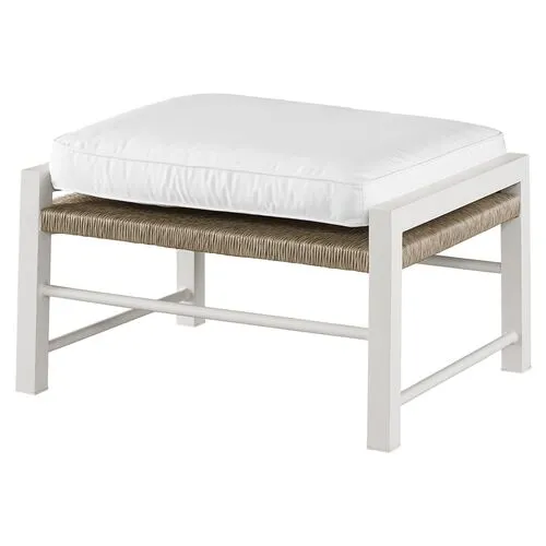 Coastal Living Cosette Outdoor Ottoman - White/Gray