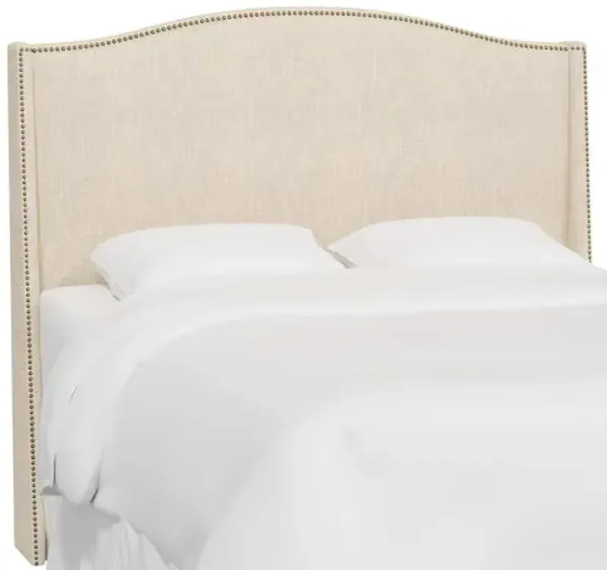 Cole Wingback Headboard - Linen - Beige