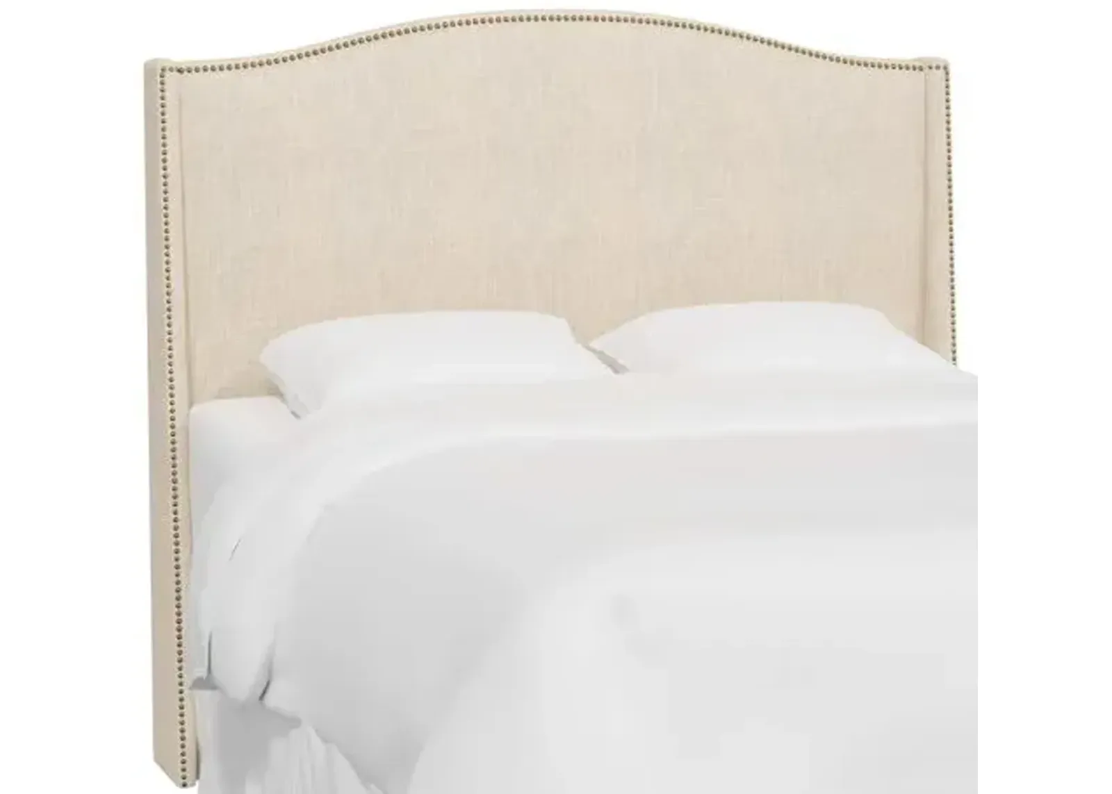 Cole Wingback Headboard - Linen - Beige