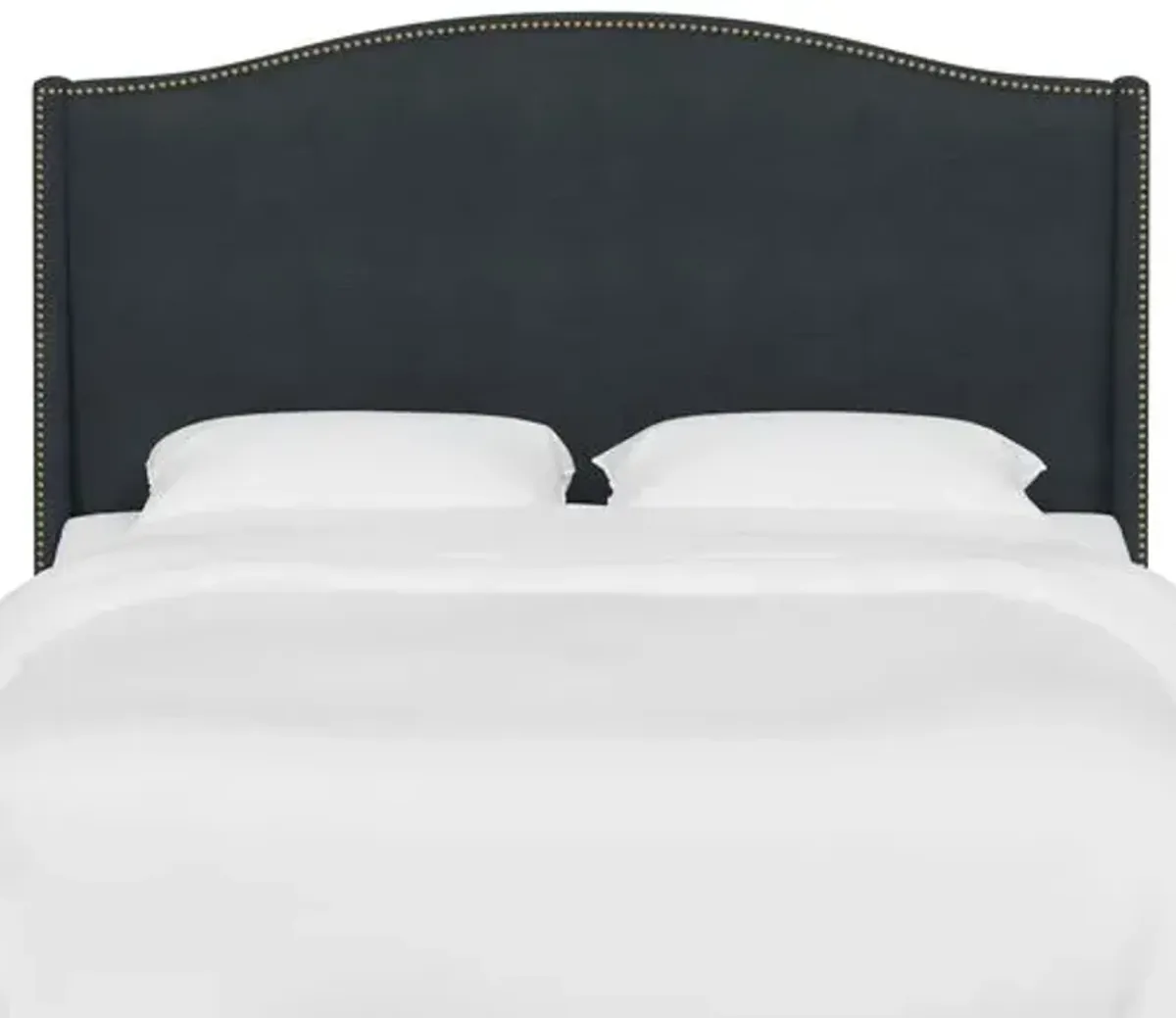 Cole Wingback Headboard - Linen - Blue