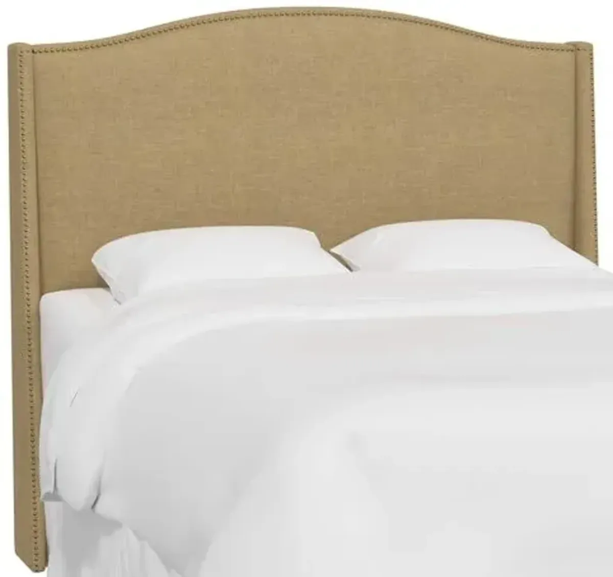 Cole Wingback Headboard - Linen - Beige