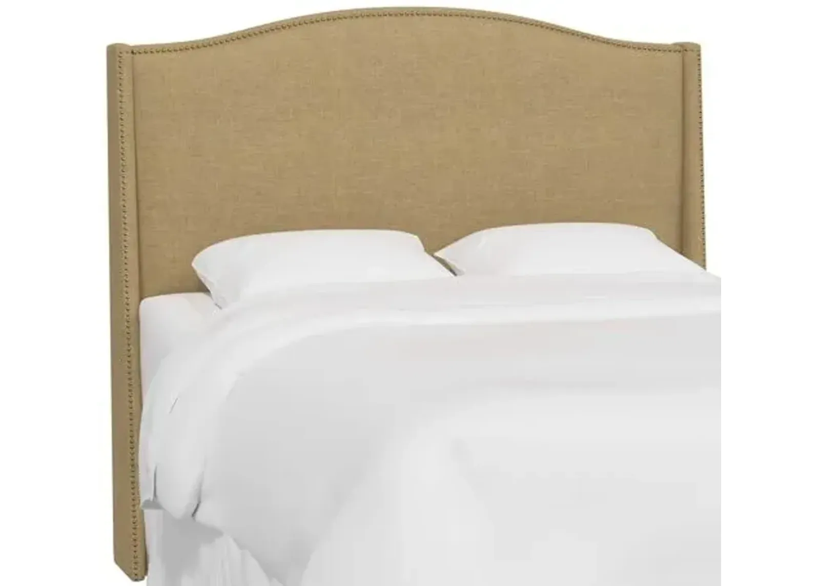 Cole Wingback Headboard - Linen - Beige