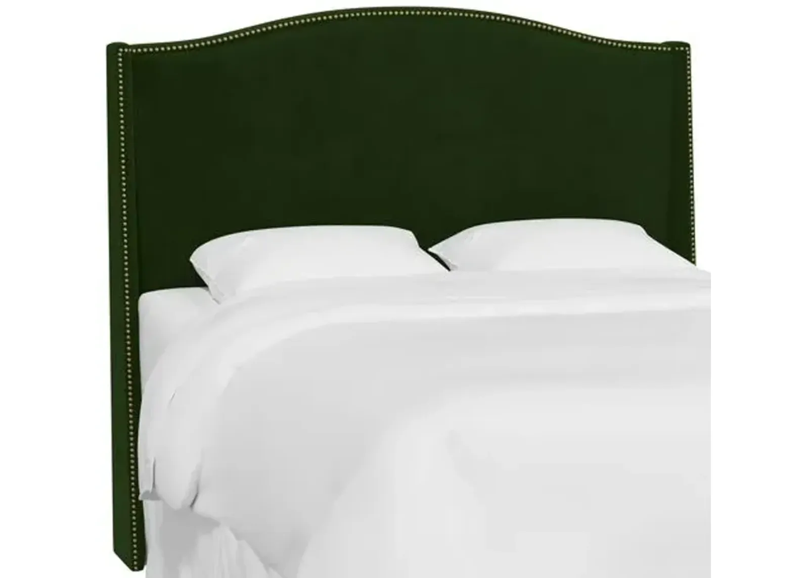 Cole Wingback Headboard - Velvet - Green