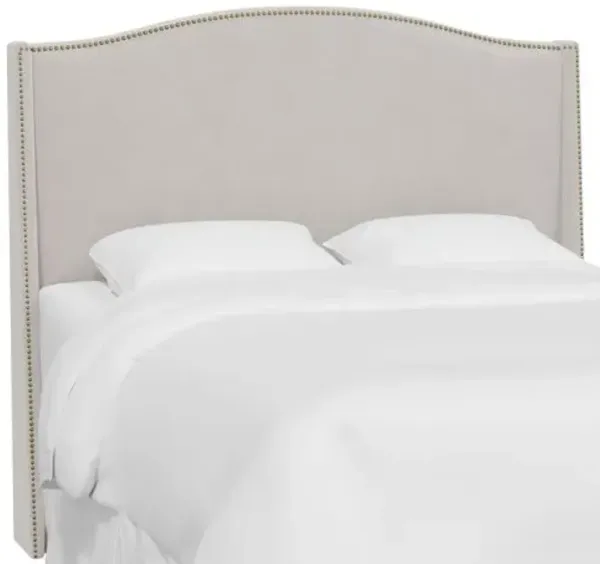 Cole Wingback Headboard - Velvet - Gray