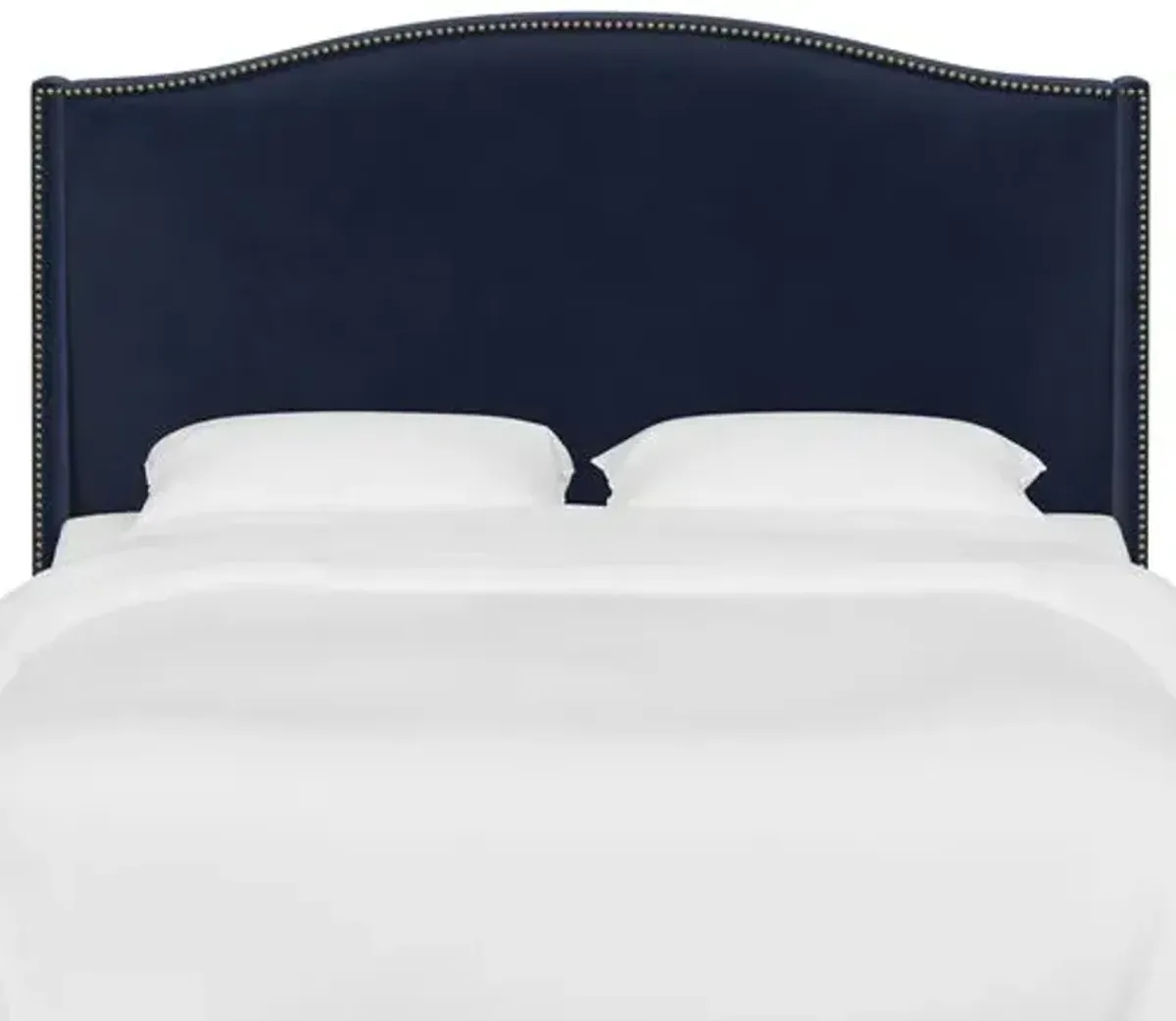 Cole Wingback Headboard - Velvet - Blue